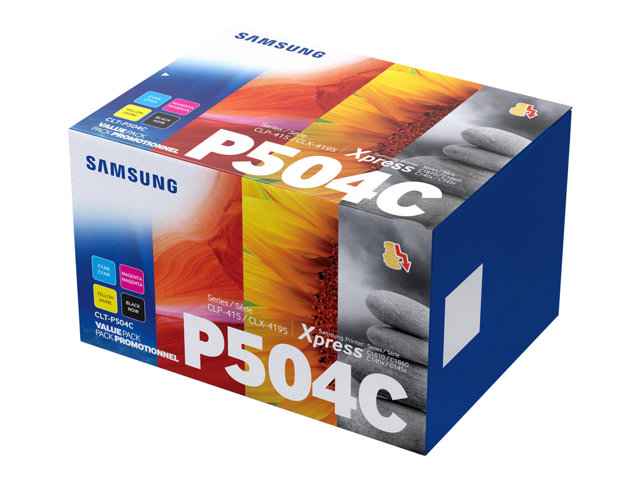 Image of Samsung CLT-P504C - 4-pack - black, yellow, cyan, magenta - original - toner cartridge (SU400A)
