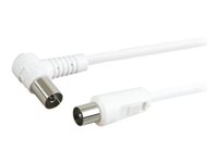 Schwaiger STANDARD Antennekabel Dobbelt afskærmet koaksial 3m Hvid Hvid