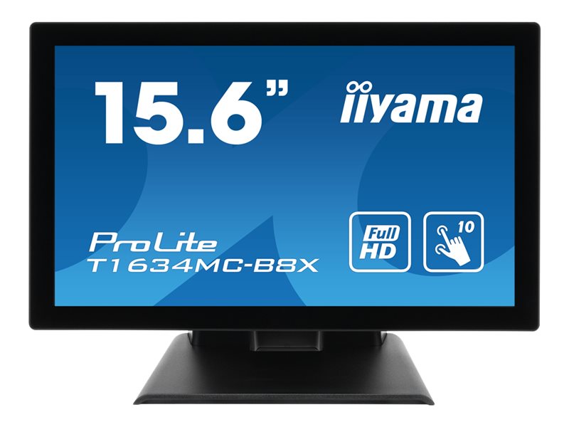 IIYAMA T1634MC-B8X Monitor 15.6inch 1080p 10 point touch 405 cd/m2 VGA HDMI DP