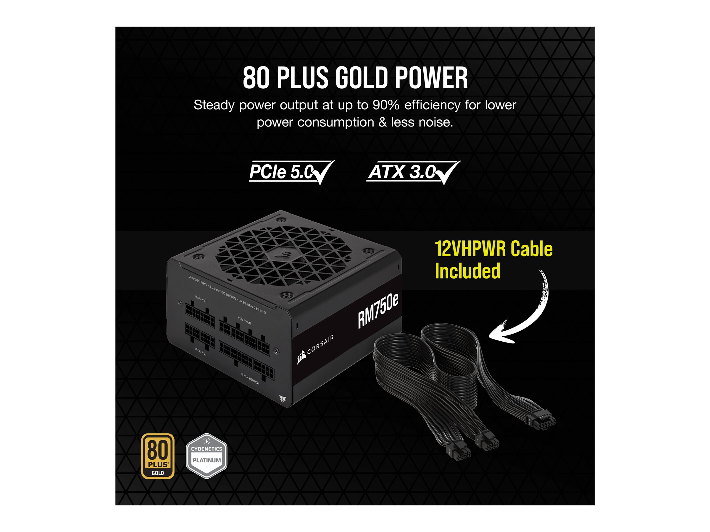 CORSAIR RMe Series RM750e 750W ATX Power Supply - CP-9020262-NA