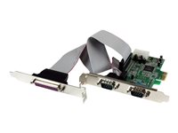 StarTech.com 2S1P Native PCI Express Parallel Serial Combo Card with 16550 UART - PCIe 2x Serial 1x Parallel RS232 Adapter Ca