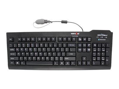 Seal Shield Silver Seal Tap and Go Keyboard washable USB QWERTY US black