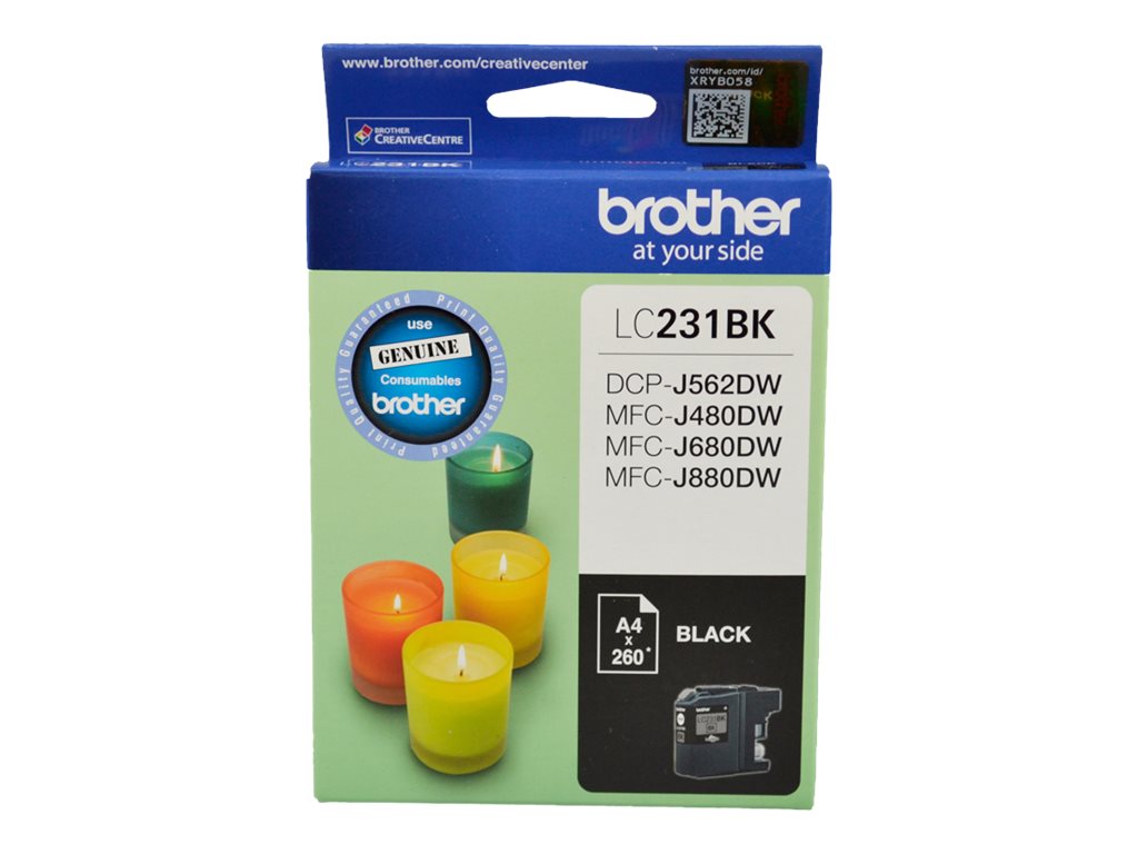 Brother LC231BK black original ink Package view Front 79675