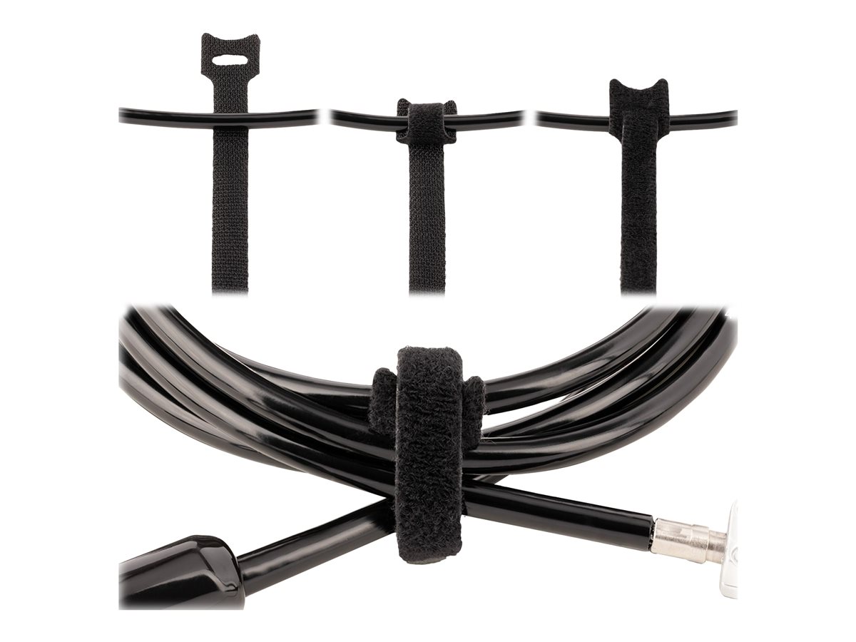 StarTech.com 6in Hook and Loop Cable Ties, 50 Pack, Black, Reusable Cable Straps, Adjustable and Flexible, Cord Organizer Tie/Wraps for Professional Cable Management - Wire Loop Ties (B506I-HOOK-LOOP-TIES) - kabelová stahovací páska - suchý a smyčkový – foto 8