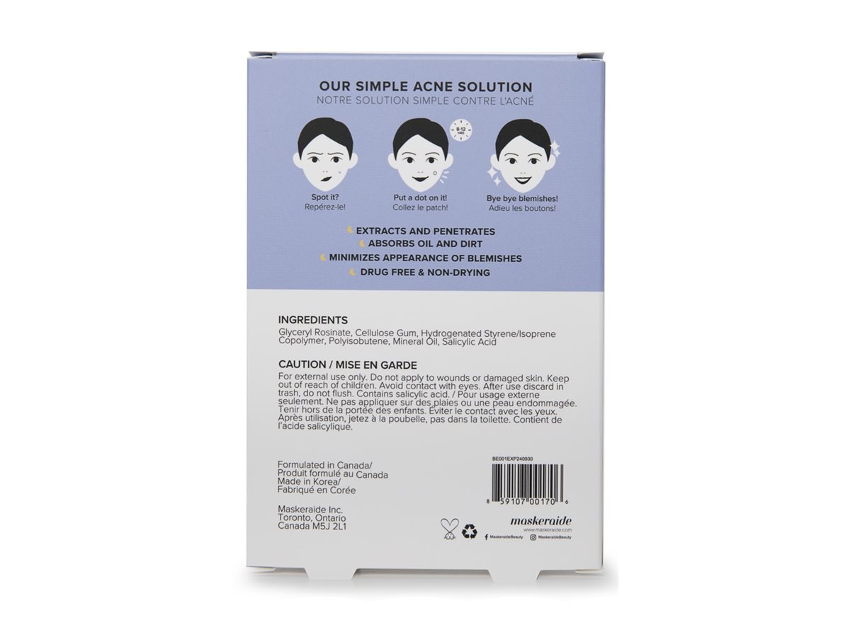 MaskerAide Spotted Nighttime Hydrocolloid Anti-Blemish Patch - 54's