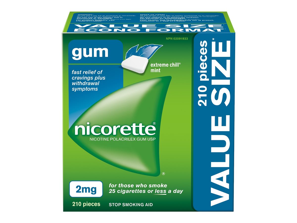 Nicorette Nicotine Gum - Extreme Chill Mint - 2mg - 210s