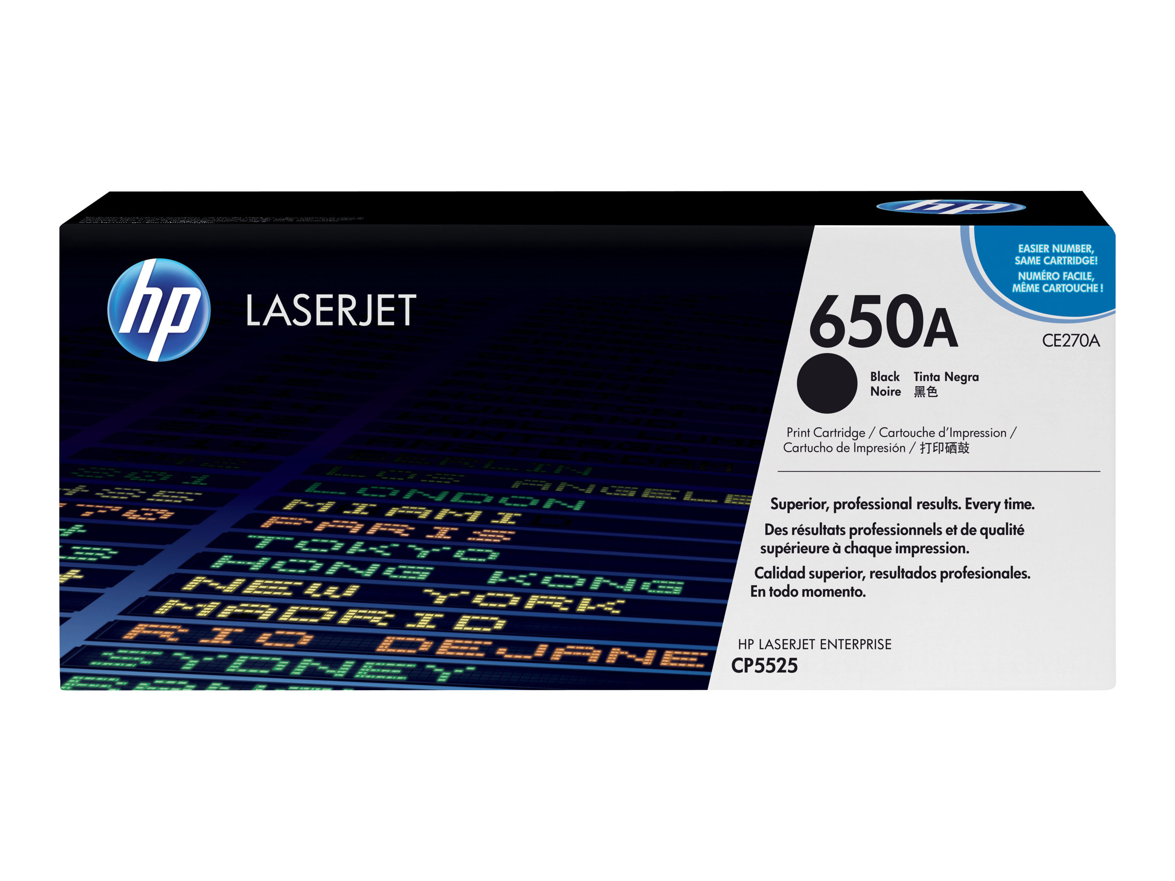 Hp 650a Black Original Laserjet Toner Cartridge Ce270a Hp 650a Black Original Laserjet Toner Cartridge Ce270a