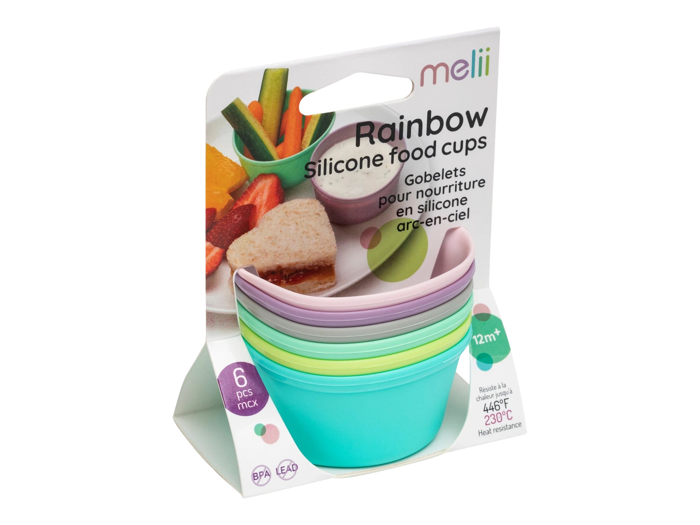 Melii Silicone Food Cups - Rainbow