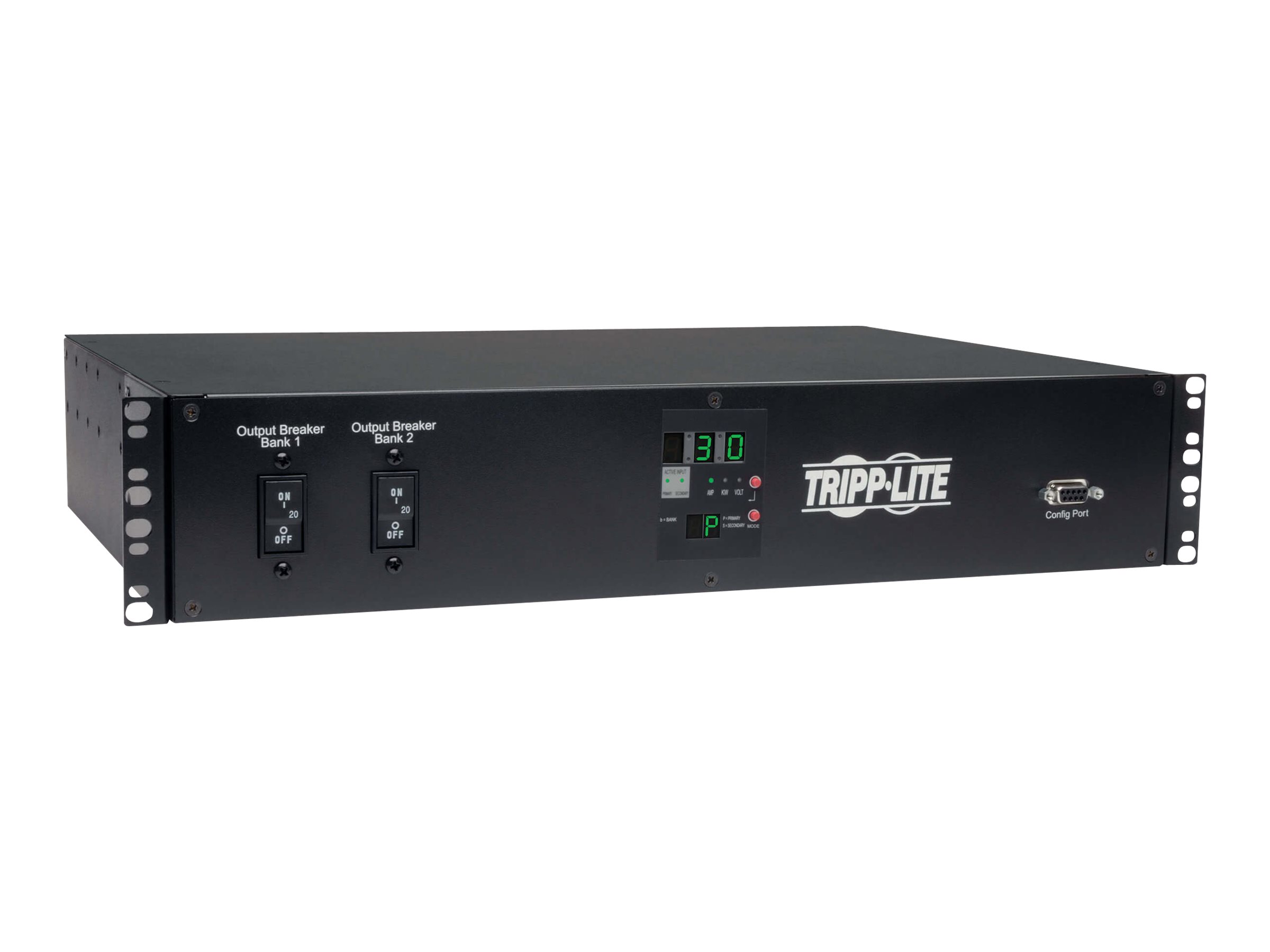Tripp Lite PDU Metered ATS 208V / 240V 30A 16 C13; 2 C19; 1 L6-30R 2URM TAA