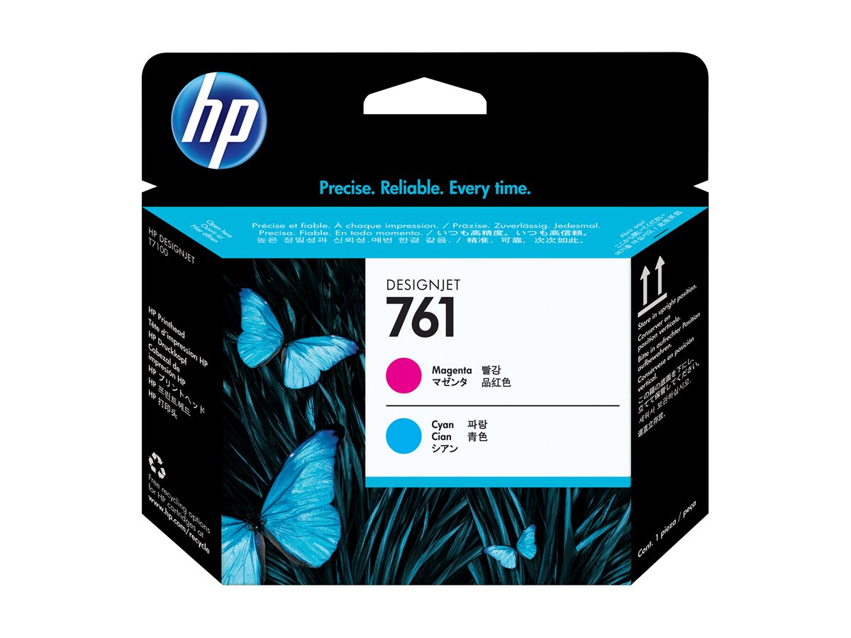 HP 761 printhead magenta + cyan