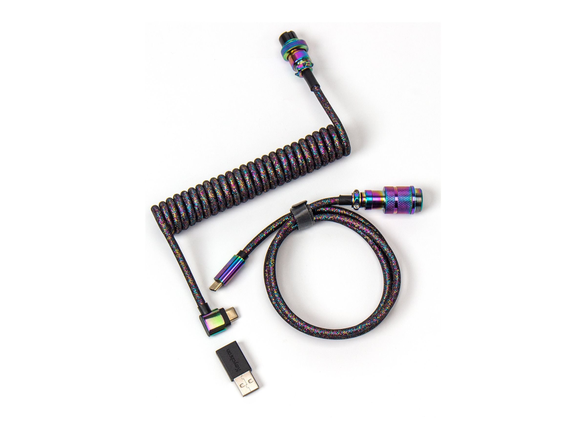 Keychron Premium USB-C cable 24 pin USB-C to 24 pin USB-C 1.08 Product shot Multi-angle 79100