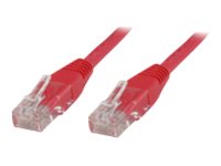MicroConnect CAT 6 Ikke afskærmet parsnoet (UTP) 0.5m Netværkskabel Rød