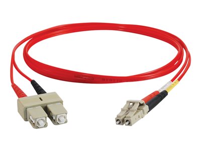 1M LC-SC 62.5/125 OM1 DPX MM FIBER-RED