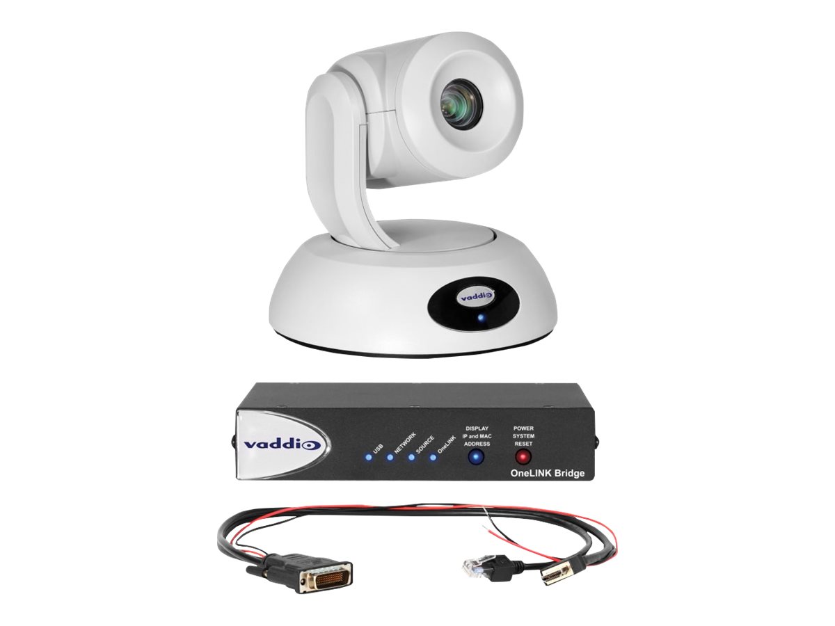Vaddio RoboSHOT Elite Series 12E HDBT OneLINK Bridge Conference Camera System for Polycom Codecs