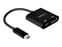 StarTech.com USB C to DisplayPort Adapter with Power Delivery, 8K 60Hz/4K 120Hz USB Type C to DP 1.4 Monitor Video Converter w/60W PD Pass-Through Charging, HBR3, Thunderbolt 3 Compatible - USB-C Male to DP Female (CDP2DP14UCPB)