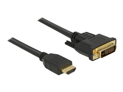DELOCK Kabel HDMI > DVI 24+1 bidirektional 5.00m schwarz - 85656