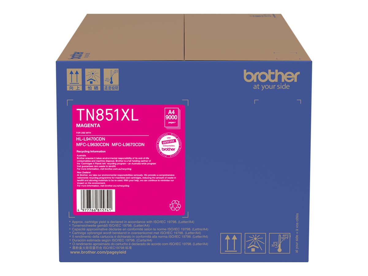 Brother TN851XLM high capacity magenta original toner Package view Front 80520