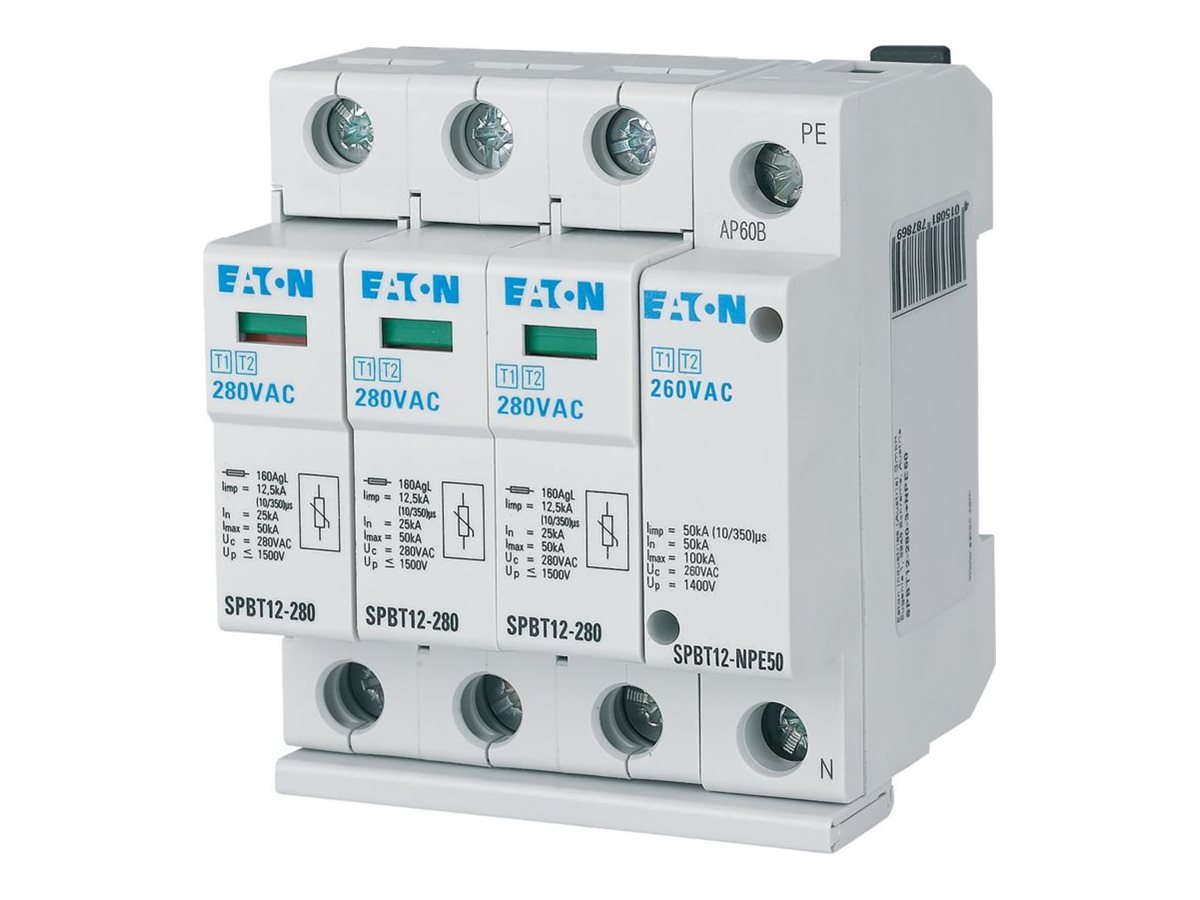 EATON SPBT12-280-3+NPE50 Surge Protection Device Lightning current and surge arresters 50kA N-space unit 3+NPE50