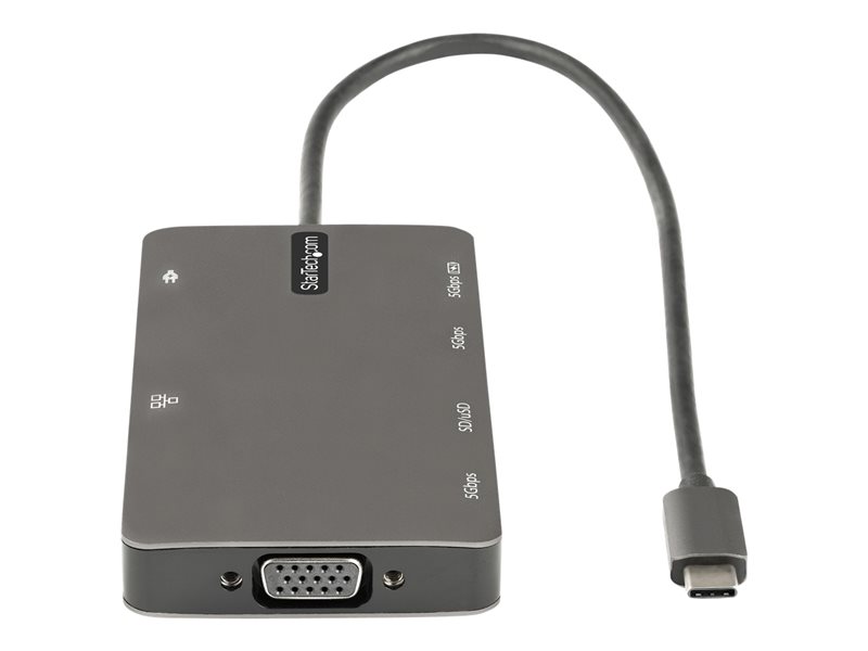 StarTech.com Adaptateur Multiport USB C - Vidéo Double HDMI 4K 60Hz - Hub  USB-A 5 Gbps à 2 Ports, 100W Power Delivery Pass-Through, GbE, SD/Micro SD