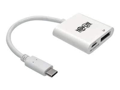 Tripp Lite USB C to DisplayPort Video Adapter Converter w/ USB-C PD Charging Port, USB Type C to DP, USB-C, USB Type-C 6in