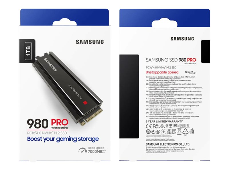 SAMSUNG-Disque dur SSD 990 PRO avec dissipateur thermique, PCIe 4.0, NVMe  M2, SSD 2 To