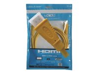 M-CAB HDMI han -> HDMI han 2 m Gul