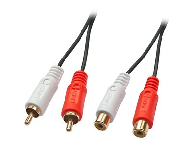 LINDY Audiokabel Stereo 2xRCA/2xRCA M/F 10m