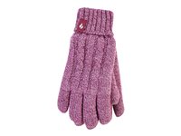 Heat Holders Women's Cable Gloves - Rose - L/XL