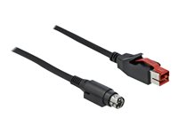 DeLOCK 8 pin USB PlusPower (24 V) (male) - 3 pin Power mini-DIN (male) Sort 4m Forstærket USB kabel