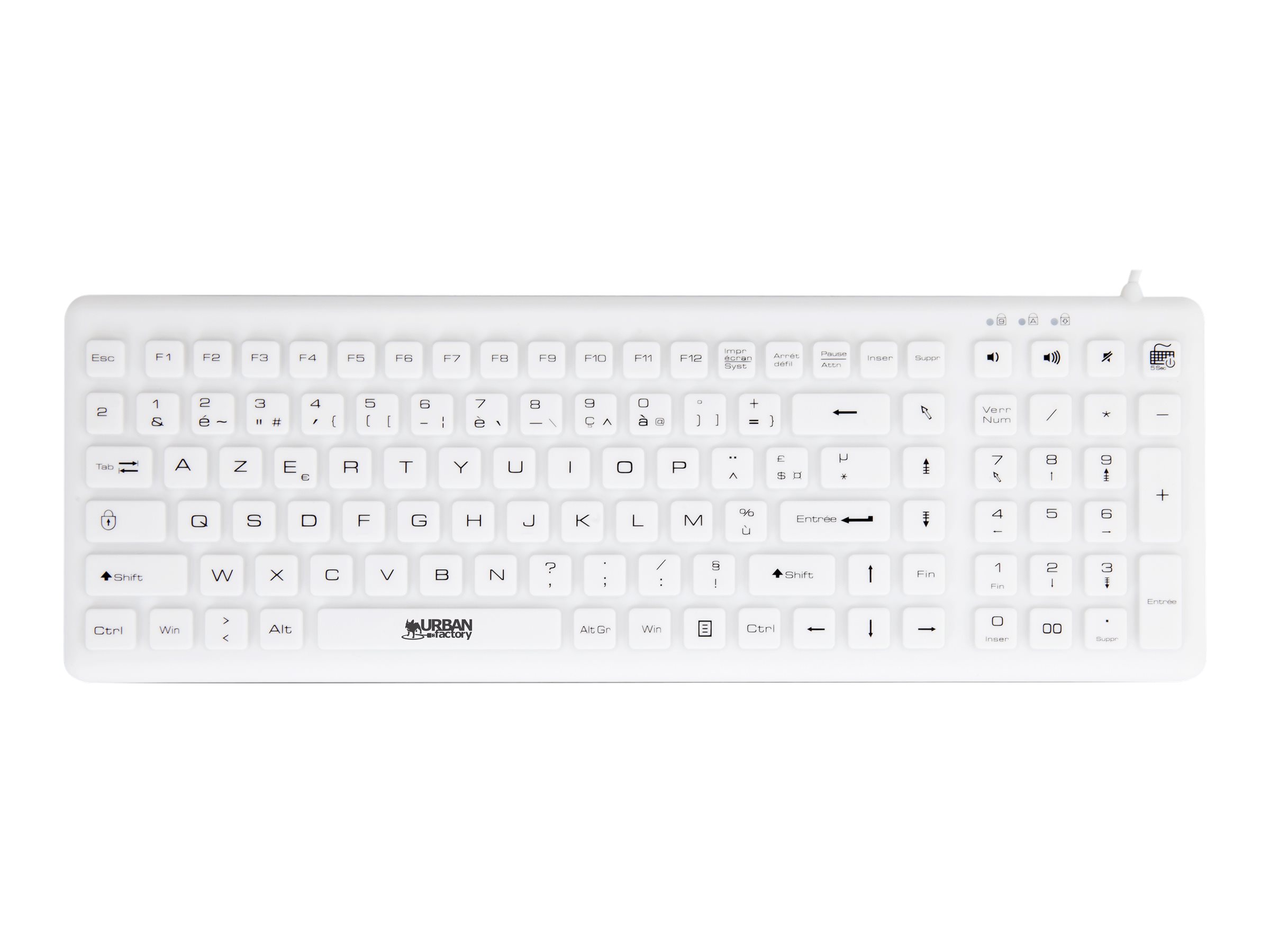 URBAN FACTORY USB wired keyboard ABS