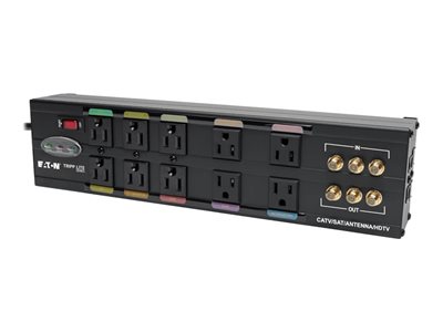 Tripp Lite Home Theater Isobar Surge Protector 10 Outlet RJ11 RJ45 Coax