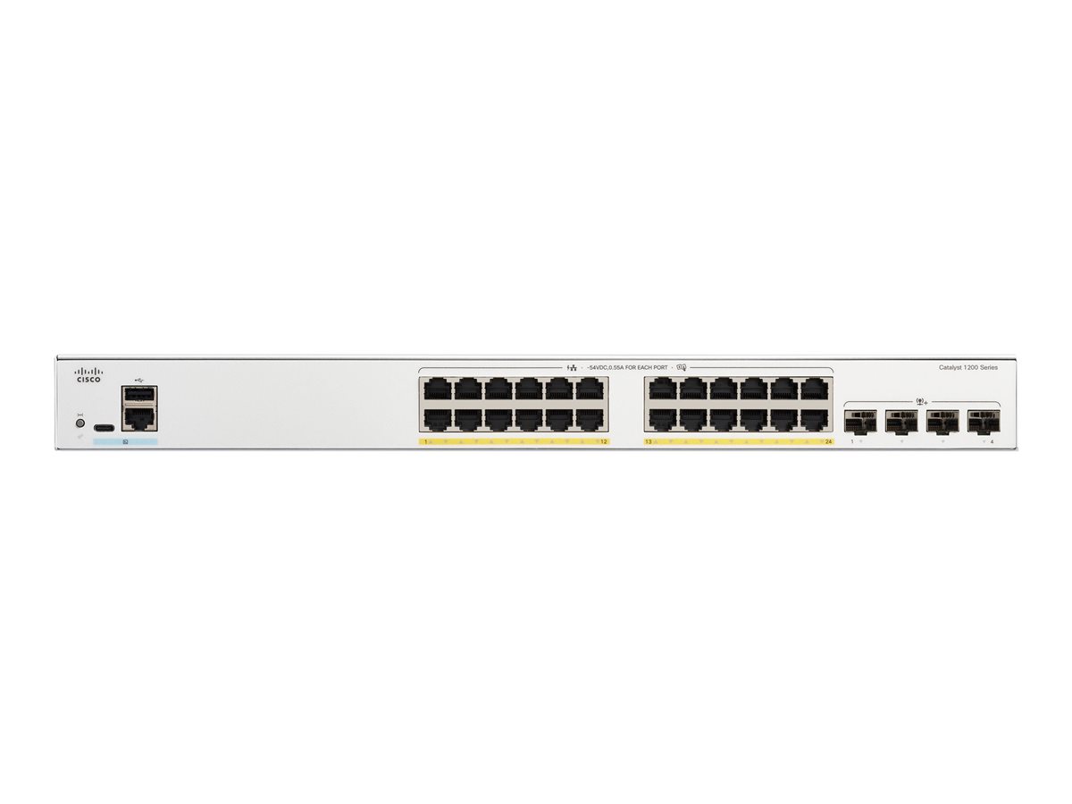 Cisco Catalyst 1200-24P-4X - přepínač - 24 porty - inteligentní - Lze montovat do rozvaděče – foto 2
