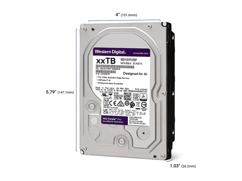 WD Purple Pro 18To SATA 6Gb/s 3.5p