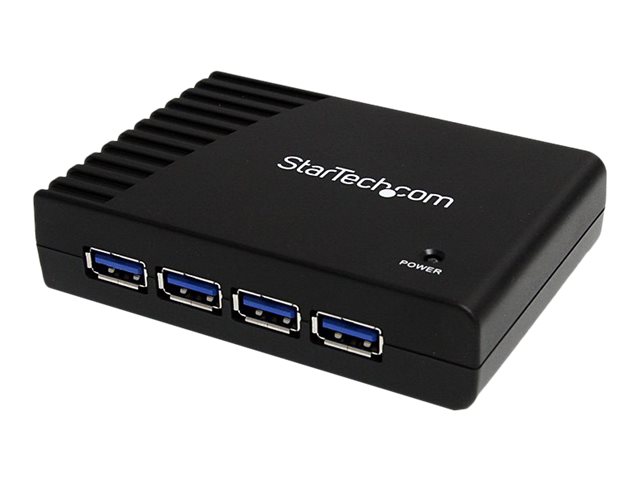 Image of StarTech.com 4-Port USB 3.0 SuperSpeed Hub with Power Adapter - Portable Multiport USB-A Dock IT Pro - USB Port Expansion Hub for PC/Mac (ST4300USB3) - hub - 4 ports