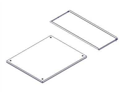 Great Lakes - Rack bottom panel with rear panel