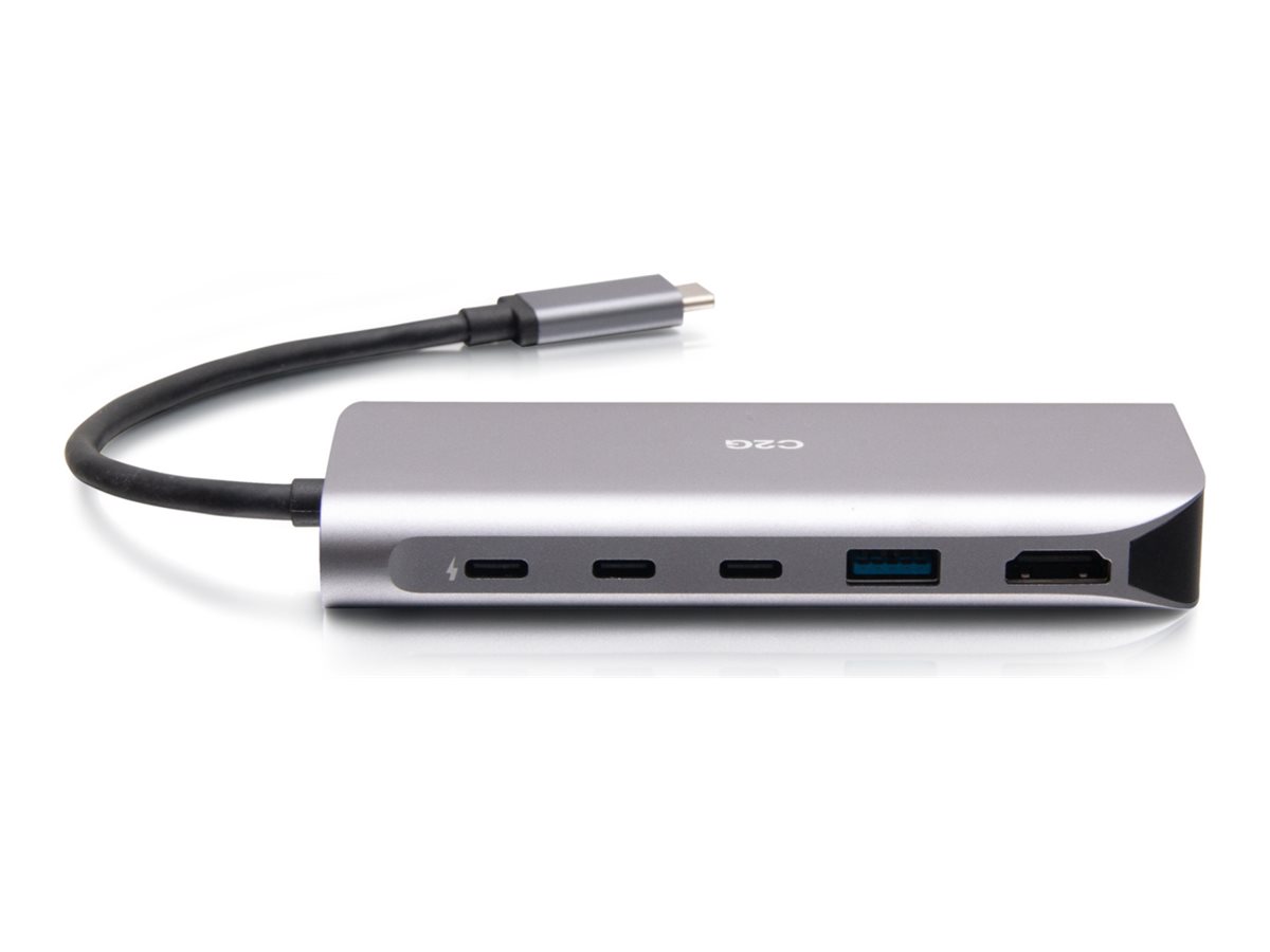 C2G USB-C 4.0 6-in-1 Mini Docking Station with HDMI, USB-A, Ethernet, and USB-C 85W- 8K 60HZ