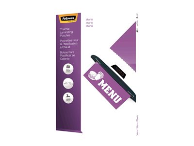 Fellowes Laminating Pouches Menu