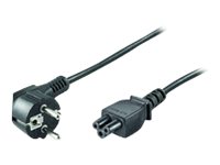 MicroConnect Strøm IEC 60320 C5 Strøm CEE 7/7 (male) Sort 3m Strømkabel
