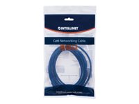 Intellinet Network Patch Cable, Cat6, 0.5m, Blue, CCA, U/UTP, PVC, RJ45, Gold Plated Contacts, Snagless, Booted, Lifetime War