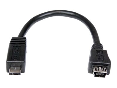 Toepassen ondanks Verspreiding StarTech.com 6in Micro USB to Mini USB Adapter Cable M/F - Micro USB male  to Mini USB female - Micro USB to Mini USB Adapter (UUSBMUSBMF6) - USB  adapter - mini-USB Type