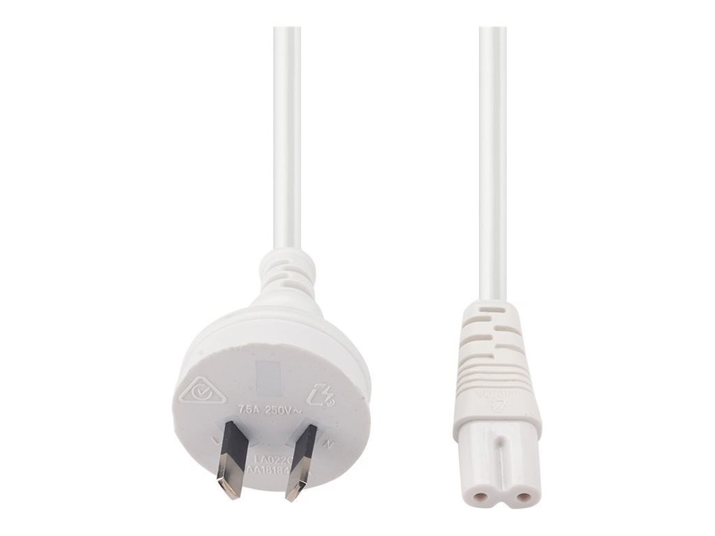 Dynamix power cable 2 pin power to power IEC 60320 C7 75 Product shot Front 79650