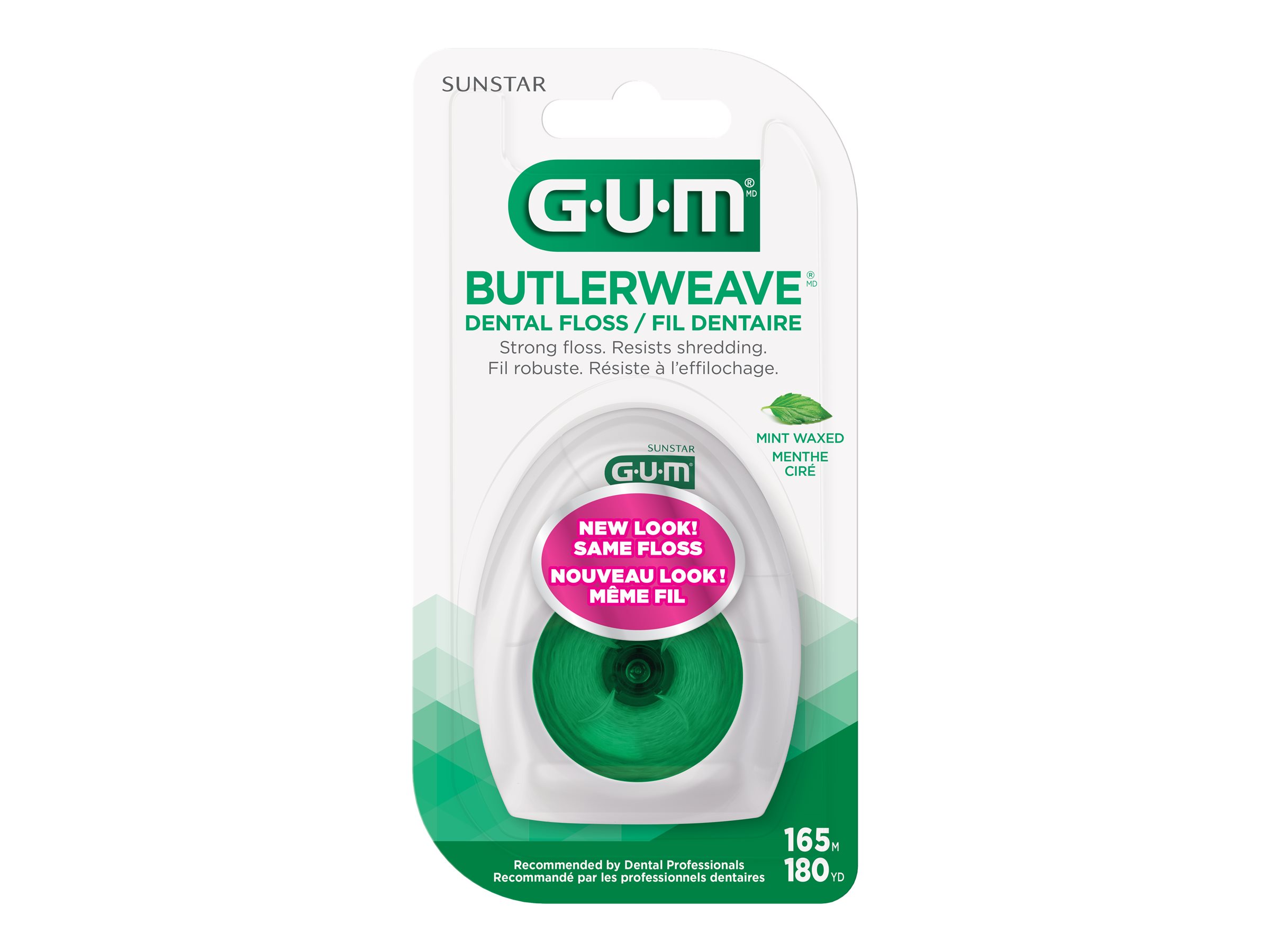 GUM ButlerWeave Dental Floss - Mint Waxed - 165m