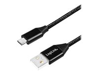 LogiLink USB 2.0 USB-kabel 1m Sort