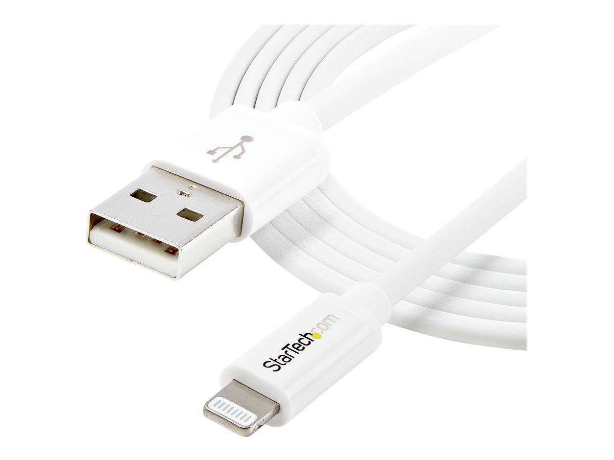 StarTech.com 2m (6ft) Long White Apple 8-pin Lightning Connector to USB Cable for iPhone / iPod / iPad - Charge and Sync Cable (USBLT2MW) - kabel Lightning - Lightning / USB - 2 m – foto 2
