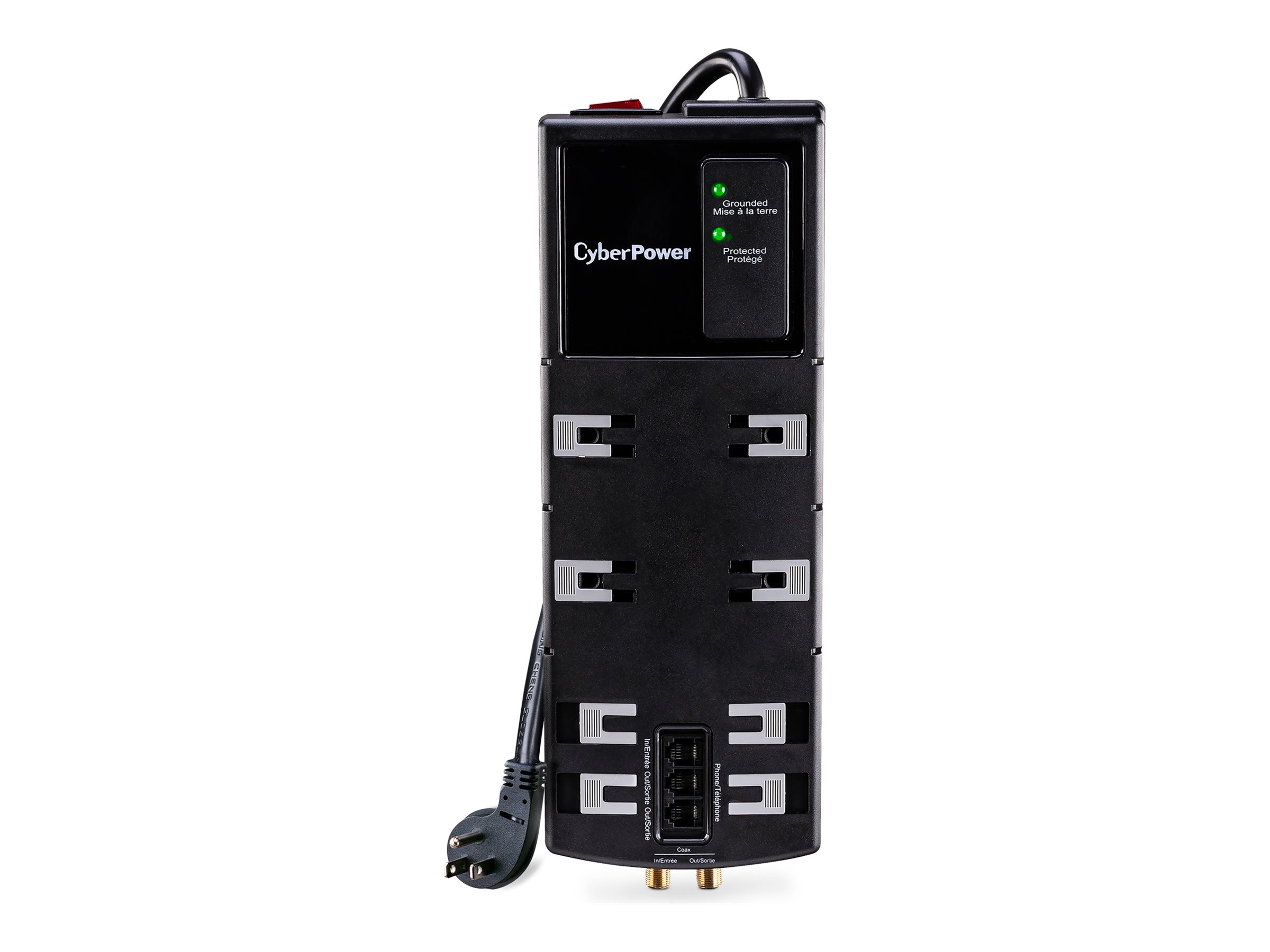 CYBERPOWER HT812TC SURGE 8 OUTLETS 4350J 12FT CORD