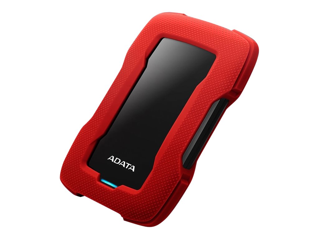 ADATA external HDD 2TB 2,5'' USB 3.1 HD330, RED COLOR BOX, czerwony (gumový, nárazu odolný)