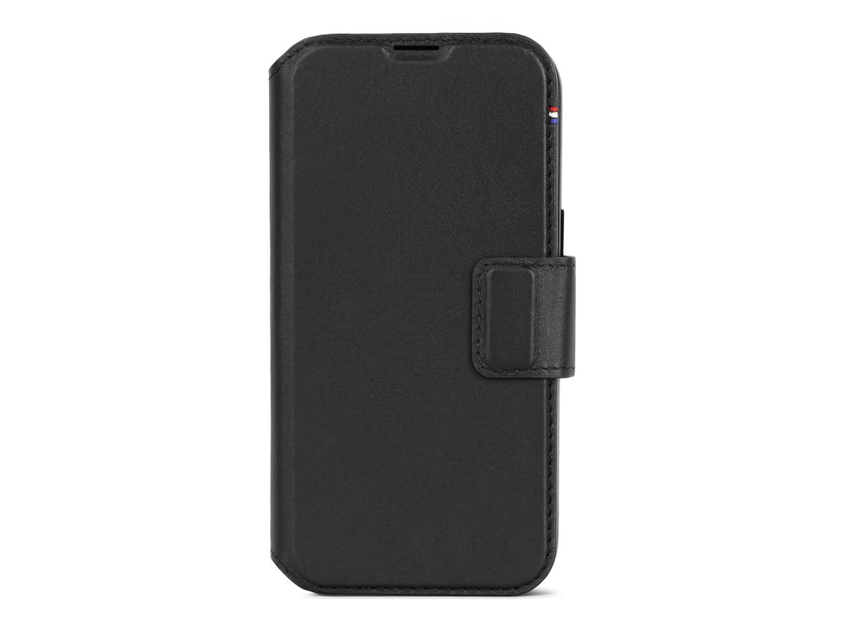 Decoded Core Collection Leather Flip Cover for iPhone 15 - Black