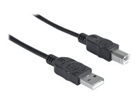 Manhattan USB 2.0 USB-kabel 5m Sort