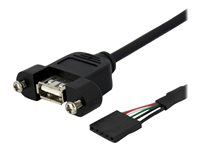 StarTech.com USB 2.0 USB intern til ekstern kabel 30cm Sort