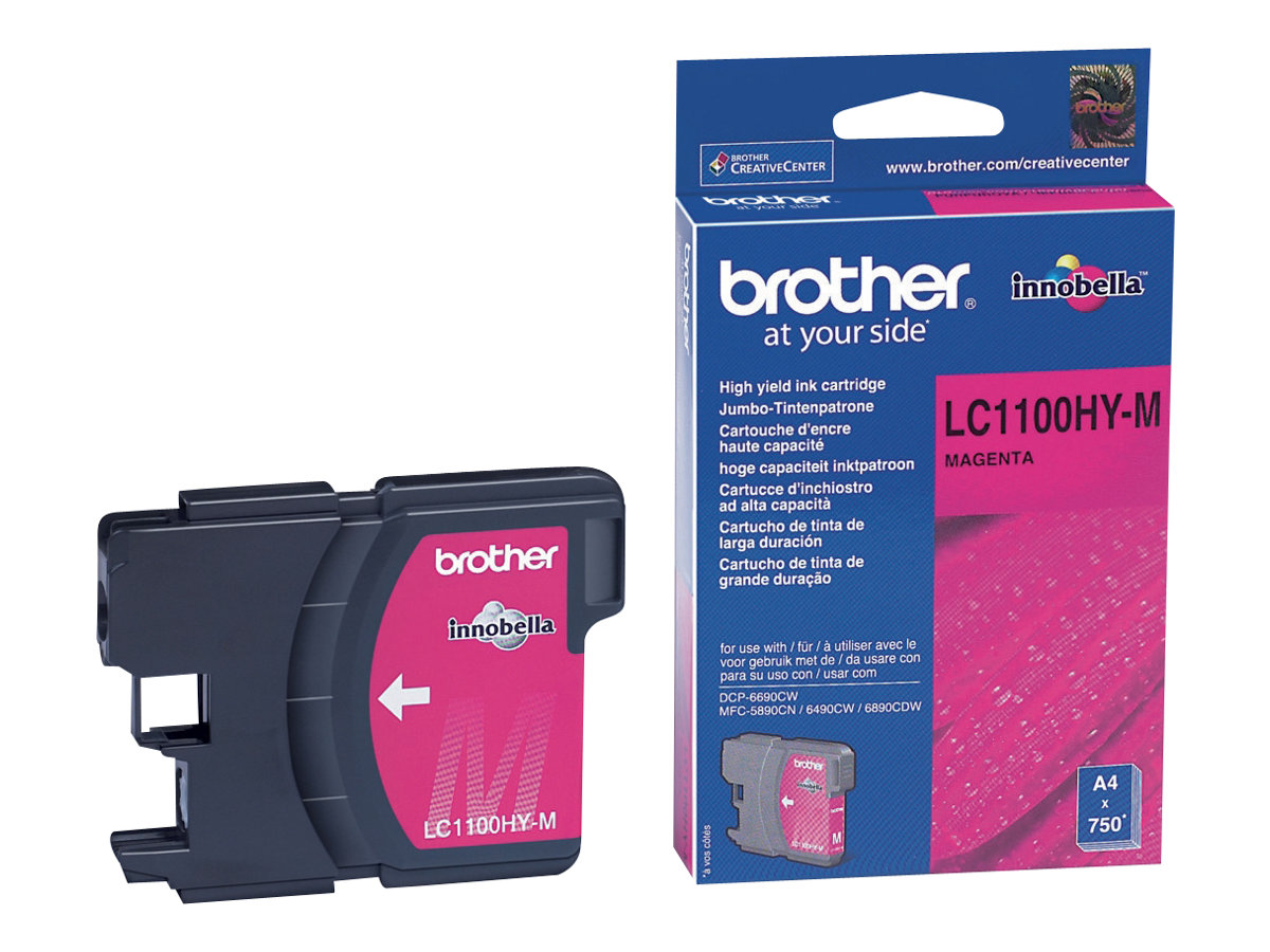 Brother LC1100HYM - High Yield - magenta - original - ink cartridge
